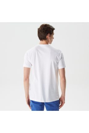 تی شرت سفید مردانه رگولار یقه گرد کد 694799804