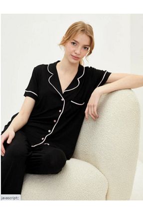ست لباس راحتی مشکی زنانه ساده LC Waikiki - کد 249012554