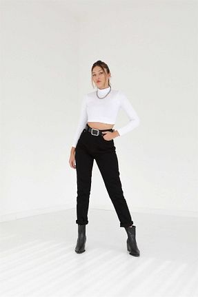 شلوار جین آبی زنانه پاچه کوتاه mooishan - کد 353642878