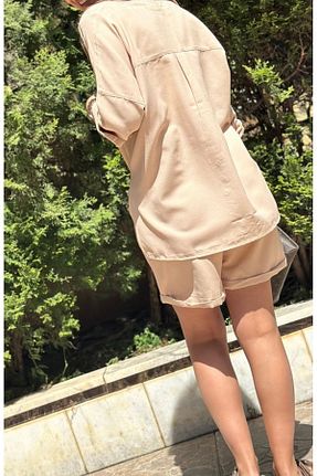 پیراهن قهوه ای زنانه یقه پیراهنی LaSorella Butik - کد 831576629