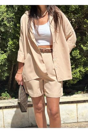 پیراهن قهوه ای زنانه یقه پیراهنی LaSorella Butik - کد 831576629