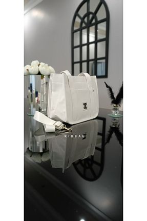 کیف دستی سفید زنانه سایز متوسط KIBBAG - کد 842051486