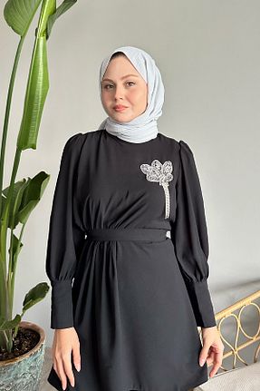 ست بالاتنه و پائین تنه حجاب مشکی زنانه رگولار InStyle - کد 846608782