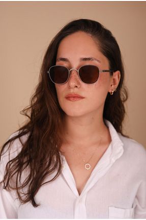 عینک آفتابی قهوه ای زنانه UV400 AR COLLECTİON - کد 836332726