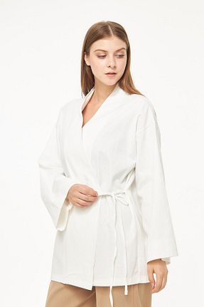 کیمونو و کافتان سفید زنانه بافتنی Seranka - کد 841811946