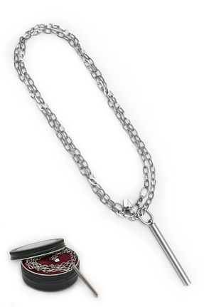 گردنبند جواهر طوسی مردانه استیل ضد زنگ Valael - کد 846649792