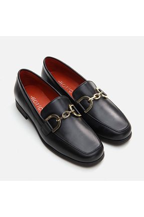 کفش لوفر مشکی زنانه چرم خالص Hotiç - کد 846680722