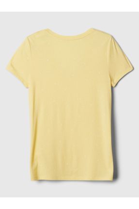 تی شرت زرد زنانه رگولار یقه هفت کد 834657058