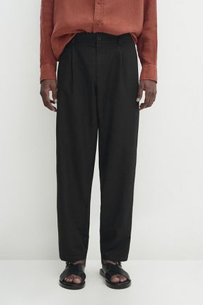 شلوار مشکی مردانه پنبه ای Massimo Dutti - کد 835851514