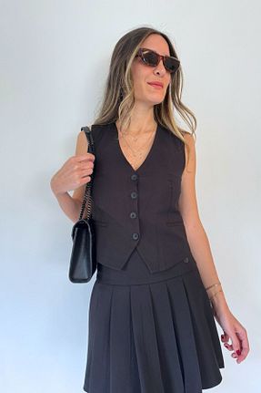 ست بالاتنه و پائین تنه مشکی زنانه بافتنی Bettina Istanbul - کد 828593890