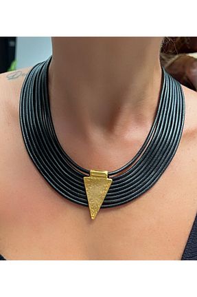 گردنبند جواهر طلائی زنانه روکش نقره Kutcha Accessories - کد 837992467