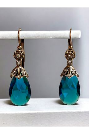گوشواره جواهر آبی لزران FAYRA ACCESSORIES - کد 846418398