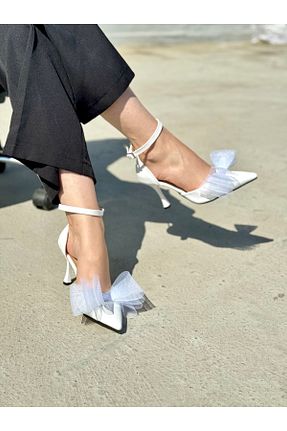 کفش مجلسی سفید زنانه چرم مصنوعی moderno shoes - کد 846440937