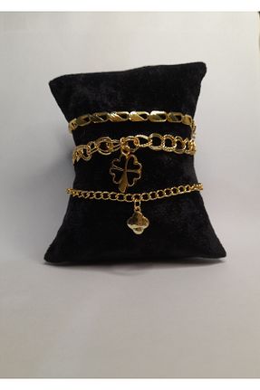 دستبند جواهر طلائی زنانه روکش طلا safhas - کد 846482609