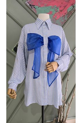 تونیک حجاب آبی زنانه بافتنی kıyı boutique - کد 846504963