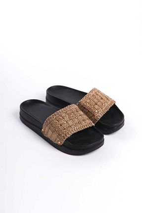دمپائی بژ زنانه پارچه ای ALANYA SAFİR - کد 805085788