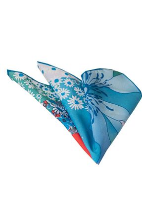دستمال جیبی آبی مردانه پارچه ای Exve Exclusive - کد 648111424