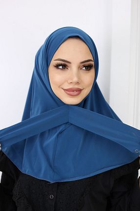 شال آبی زنانه کرپ feronis - کد 801883014
