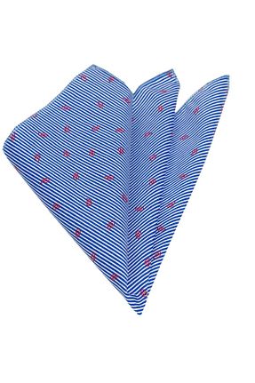 دستمال جیبی آبی مردانه پارچه ای Exve Exclusive - کد 40723210