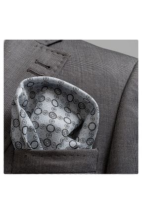دستمال جیبی طوسی مردانه پارچه ای Exve Exclusive - کد 121744252