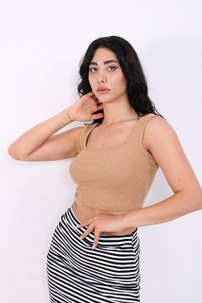 بلوز بژ زنانه اسلیم فیت Modark - کد 827215200