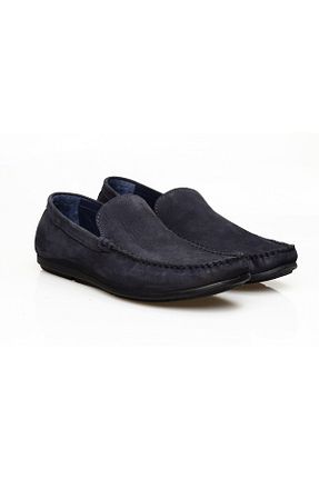 کفش لوفر سرمه ای مردانه چرم خالص Butik - کد 845401216