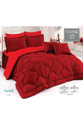 ست لحاف و روکش لحاف و روکش بالش دو نفره قرمز 200 x 220 Zarif Home - کد 449563732