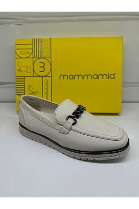 کفش لوفر نباتی زنانه چرم خالص Mammamia - کد 846676382