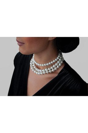 گردنبند مروارید سفید Bayemeyc - کد 68926155