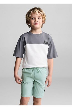 شلوارک و برمودا فیروزه ای بچه گانه پارچه MANGO Kids - کد 822479595