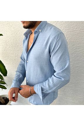 پیراهن آبی مردانه اسلیم tetramoda - کد 846752695