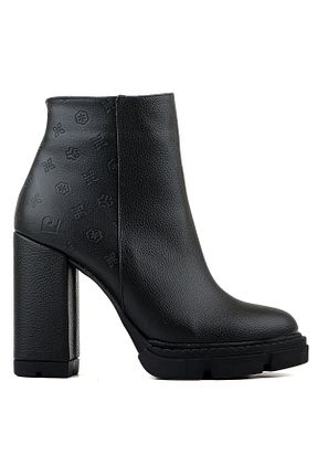 بوت / نیم بوت قهوه ای زنانه چرم خالص Pierre Cardin - کد 846700759