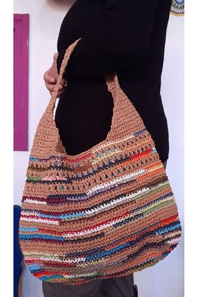 کیف دوشی رنگی زنانه حصیر cafemtırakhobievi - کد 797146017