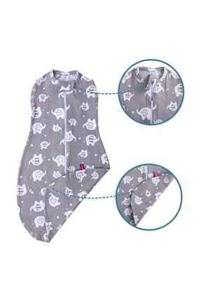 پتوی کودک و نوزاد طوسی پنبه ای Sevi Bebe - کد 117586796