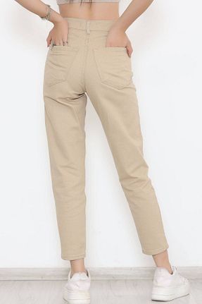 شلوار جین بژ زنانه پاچه تنگ comfort jeans - کد 815284811