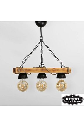 لوستر قهوه ای چوب retroelektrik - کد 814425645