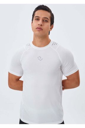 تی شرت اسپرت سفید مردانه Fitted پلی استر کد 813442208