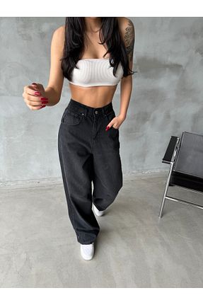 شلوار جین مشکی زنانه رگولار DEEFWEAR - کد 846887005