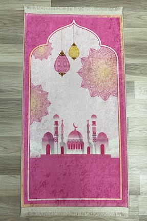 سجاده صورتی پلی استر DEKOMOD - کد 816454346