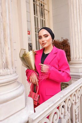 کت و شلوار صورتی زنانه یقه کتی comstar - کد 648907176