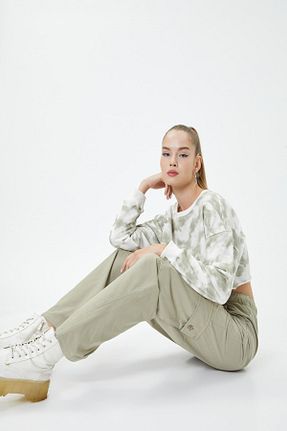 شلوار جین خاکی زنانه رگولار Koton - کد 771839843