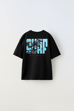 تیشرت مشکی بچه گانه اورسایز The Champ Clothing - کد 838210222