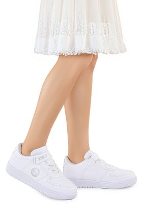 کفش اسنیکر سفید بچه گانه چسبی Kiko Kids - کد 832496970