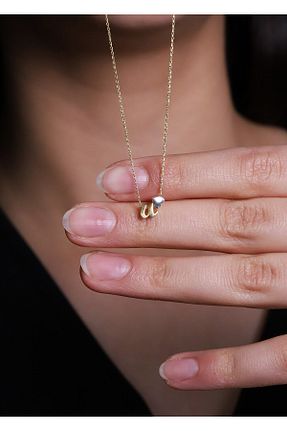 گردنبند نقره طلائی زنانه 925 عیار Ziu - کد 476023586