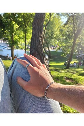دستبند جواهر مردانه روکش نقره Nurşah Özcan Store - کد 301307718
