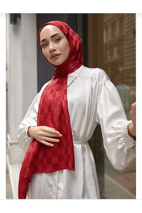 شال قرمز زنانه پنبه پلی استر Helyabutik - کد 813959718
