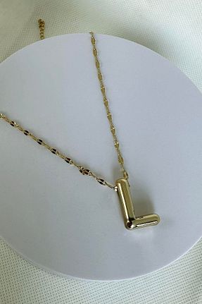 گردنبند استیل ( فولاد ) طلائی زنانه استیل (فولاد) Takıştır - کد 846922133