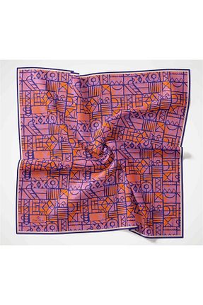 روسری بنفش پلی استر Silk Home - کد 846958255