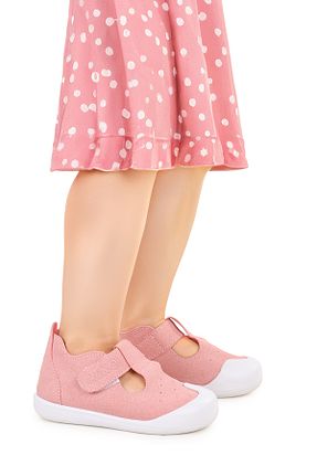 پاندوف صورتی بچه گانه چرم مصنوعی Kiko Kids - کد 832496747
