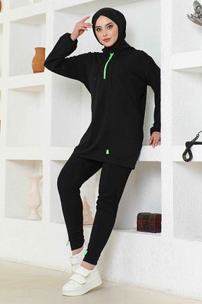 ست بالاتنه و پائین تنه مشکی زنانه بافت BurcuFashion - کد 846704617